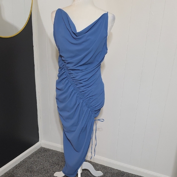 Abercrombie & Fitch Dresses & Skirts - Abercrombie & Fitch Periwinkle Ruched Cowl Midi Dress